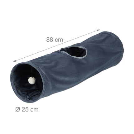Tunnel pliable pour chat avec peluche