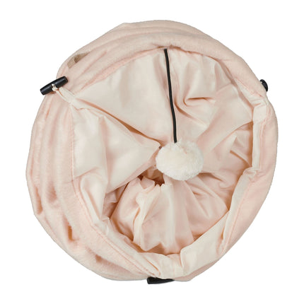 Tunnel pliable pour chat avec peluche