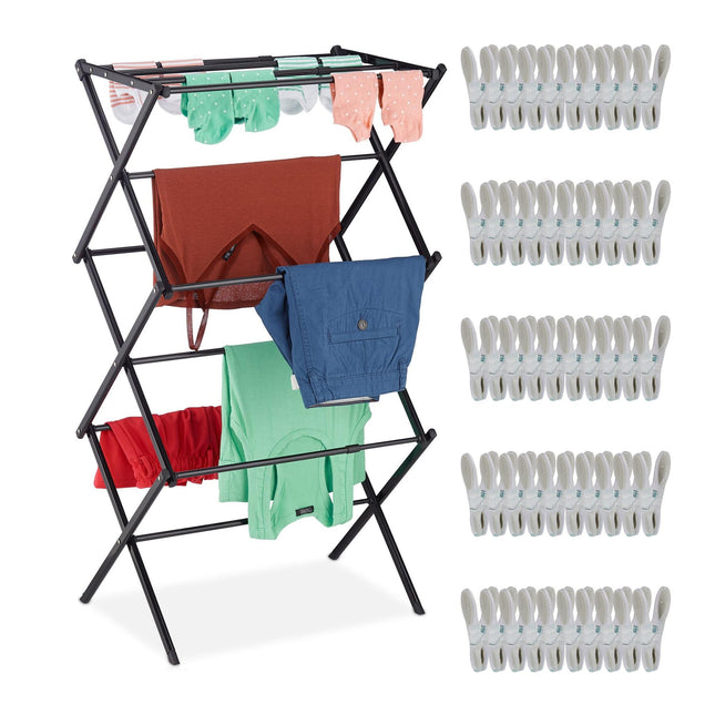 Cintre pliable avec 50 pinces