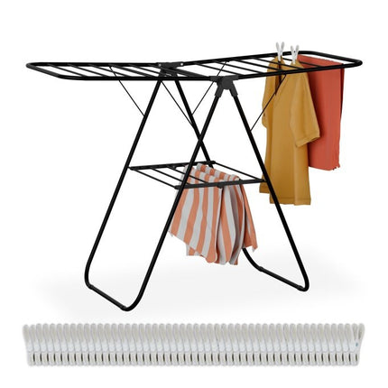 Étendoir à linge pliable avec plusieurs paires