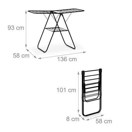 Étendoir à linge pliable avec plusieurs paires