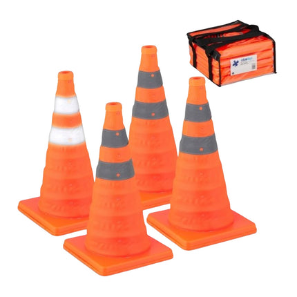Collapsible pylons in a set of 4