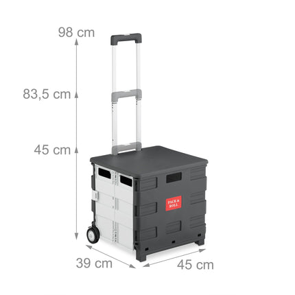 Chariot de courses pliable avec couvercle