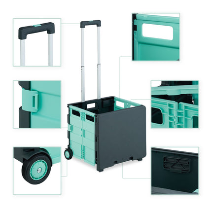 Chariot de courses pliable avec couvercle