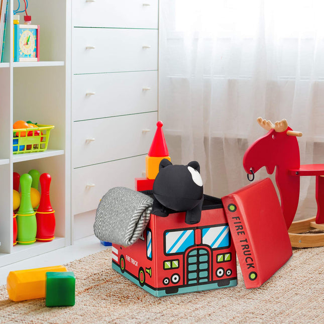 Coffre à jouets pliable avec espace de rangement