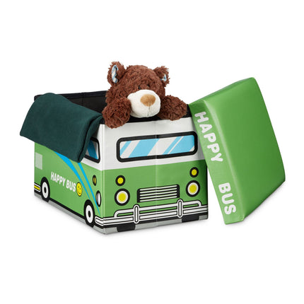 Coffre à jouets pliable avec espace de rangement