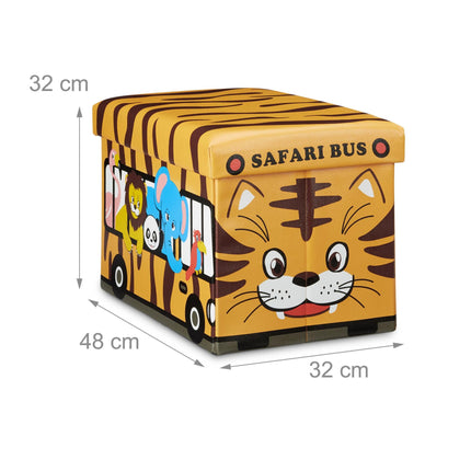 Coffre à jouets pliable avec espace de rangement