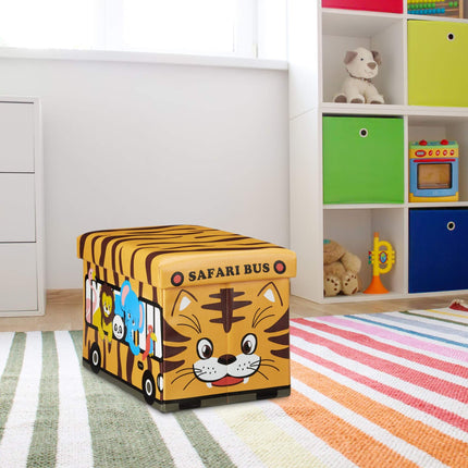 Coffre à jouets pliable avec espace de rangement