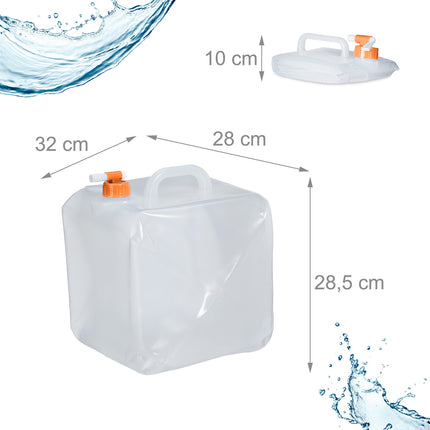 Bidons d'eau pliables Lot de 3 20 l