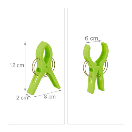 Pinces colorées pour serviettes de plage - 16 pièces