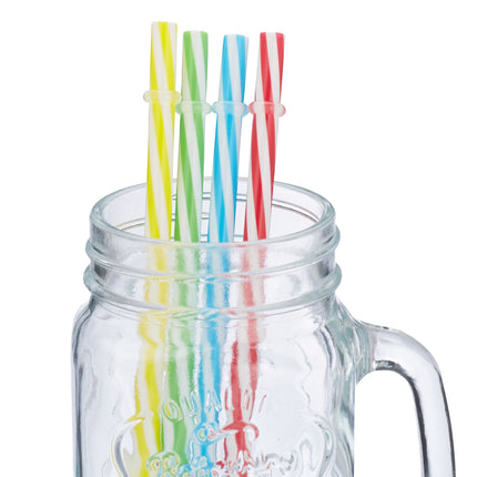 Verres à boire colorés avec couvercles, lot de 4