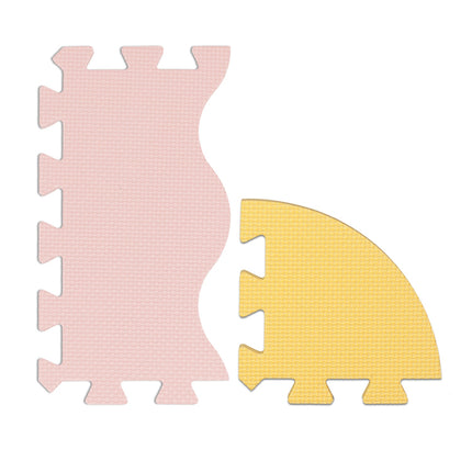 Tapis puzzle coloré avec bordure
