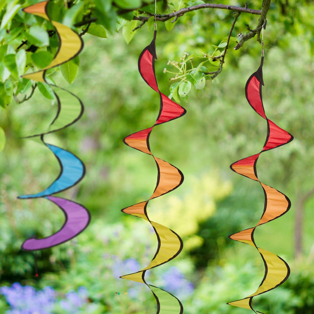 Bunte Windspiele im 3er-Set