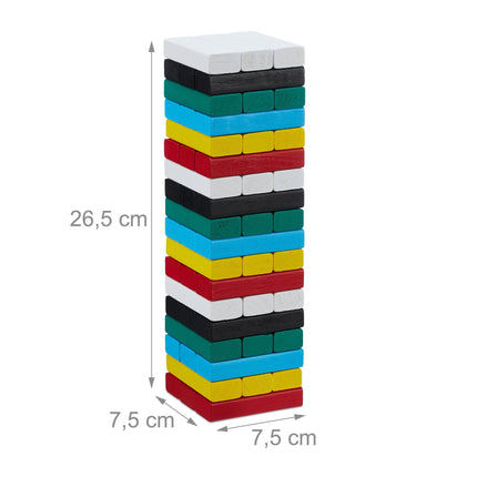 Tour à balançoire en bois colorée