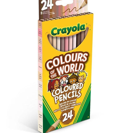 Crayons de couleur, 24 pièces, Crayola Couleurs du monde
