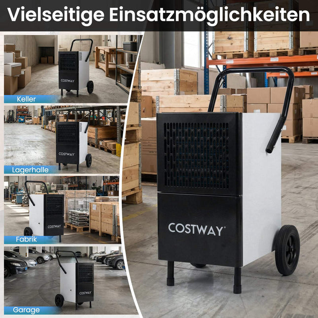 Gewerblicher Luftentfeuchter 60 L/Tag, Pumpe, 200 m²