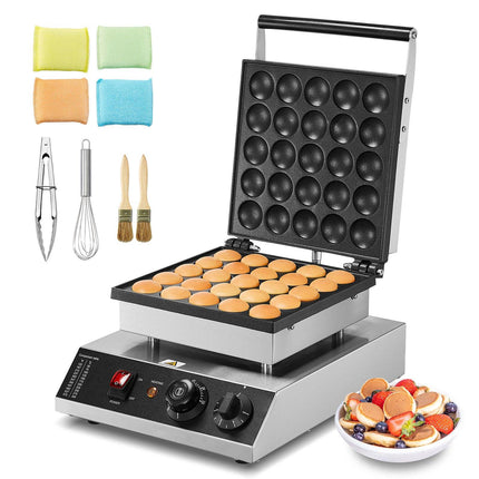 Commercial Poffertjes Maker, 25-Cavity 43mm, 1700W