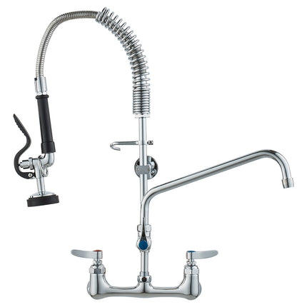 Commercial Pre-Rinse Faucet, Wall Mount, 25in Brass