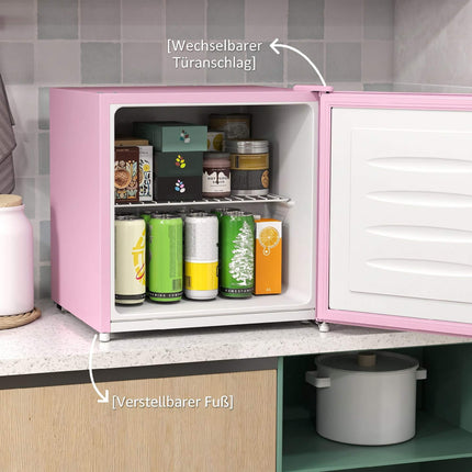 Congélateur compact 35 L avec porte réversible, rose