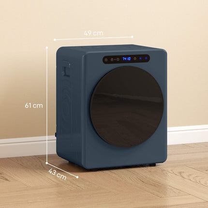 Sèche-linge compact à chargement frontal de 5 kg avec tambour en acier inoxydable, 1000 W