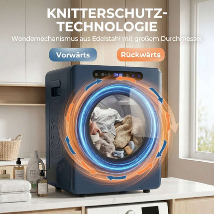 Sèche-linge compact à chargement frontal de 5 kg avec tambour en acier inoxydable, 1000 W