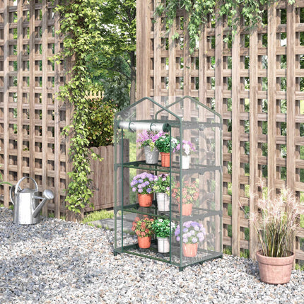 Serre de balcon compacte avec étagères, résistante aux intempéries, 125 cm
