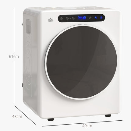 Sèche-linge compact, capacité de 4 kg, commande tactile, blanc