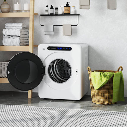 Sèche-linge compact, capacité de 4 kg, commande tactile, blanc