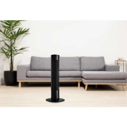 Kompakter Turmventilator, 80 cm, Fernbedienung und Timer