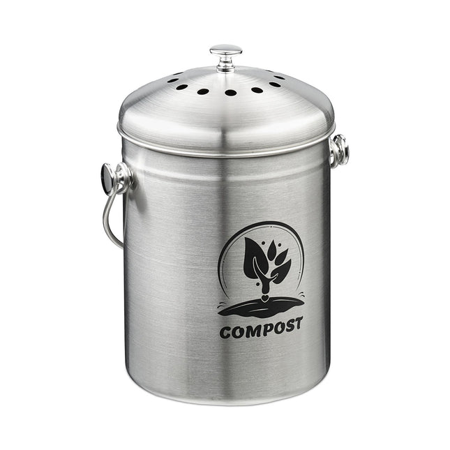 Komposteimer, 5L Edelstahl mit Filter