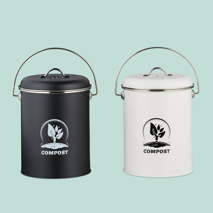 Bac à compost avec filtre anti-odeurs, capacité de 5,5 litres
