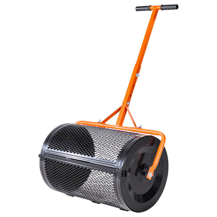 Compost Spreader, 24-Inch Peat Moss Roller, Adjustable Handle