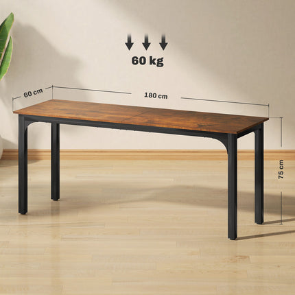 Bureau d'ordinateur, brun rustique, design spacieux, aggloméré