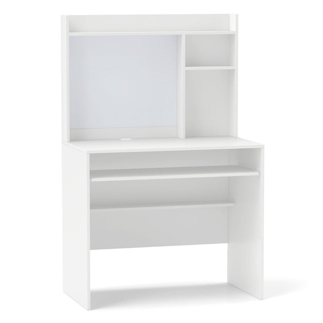 Bureau d'ordinateur avec tableau d'affichage magnétique, bureau à domicile, Table PC moderne, blanc
