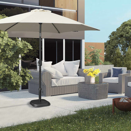 Pied de parasol en béton 11 kg, carré, compatible avec les mâts de 32 à 38 mm