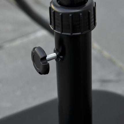 Pied de parasol en béton 11 kg, carré, compatible avec les mâts de 32 à 38 mm