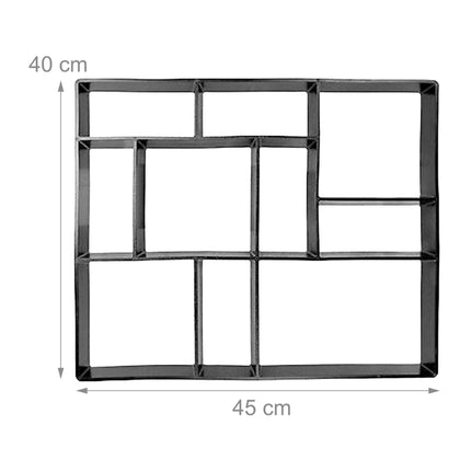 Betonpflasterform-Set, 10 Kammern, 40 x 45 cm