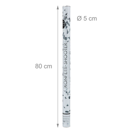 Canon à confettis 80 cm argent