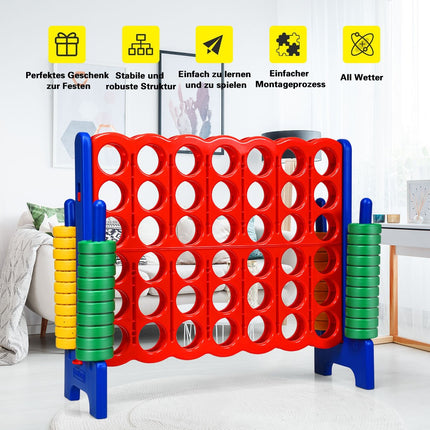 Jeu de puissance quatre, 4 victoires, jeu de quatre à la suite avec 42 anneaux géants