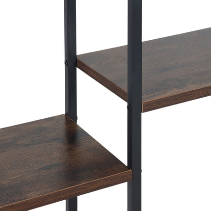 Konsolentisch, 4-stöckig, Industriestil, Holzoptik