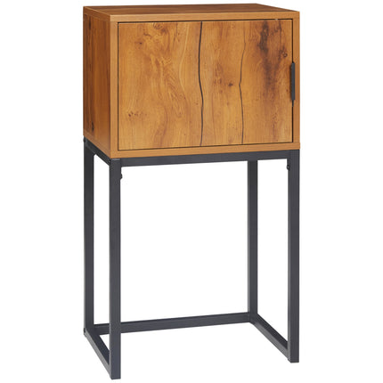 Industrieller Konsolentisch mit Schrank, Stahlrahmen, 40x30x76 cm