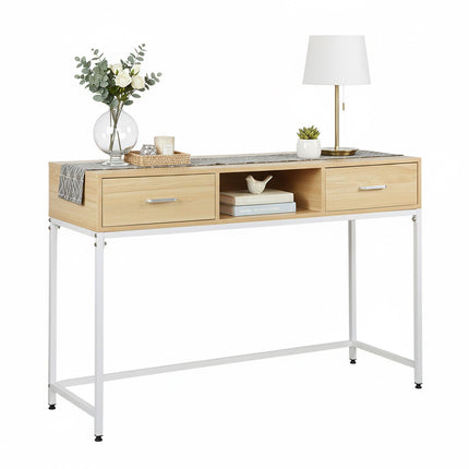 Console à 2 tiroirs et étagère - Style scandinave