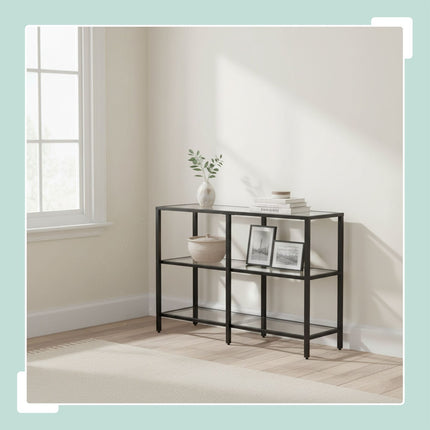 Console à 3 étagères en verre - Design moderne