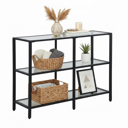Console à 3 étagères en verre - Design moderne
