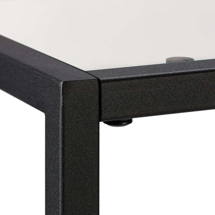 Table console avec étagère en verre