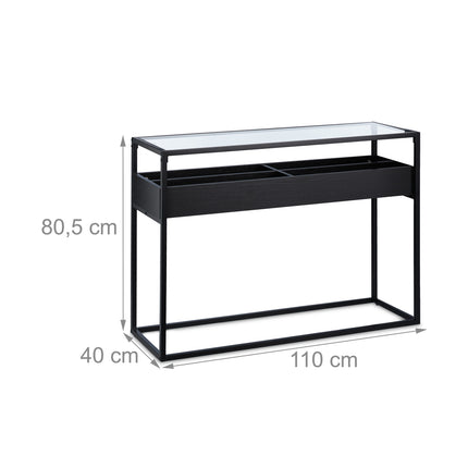 Table console avec compartiment de rangement