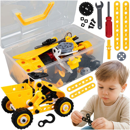 Jeu de construction en blocs, 100 pièces, véhicules, éducatif