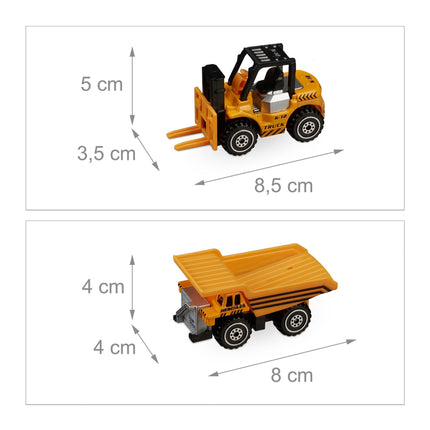Baufahrzeuge für Kinder - 6er Set