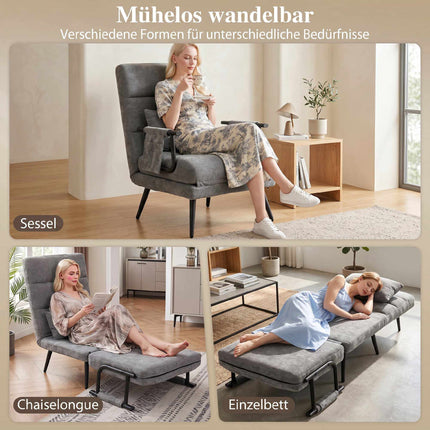 3-in-1-Schlafsessel mit verstellbarer Rückenlehne