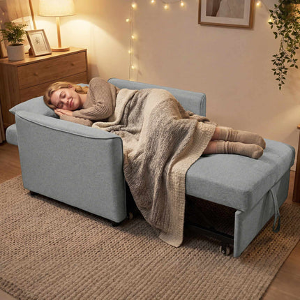 Verwandelbares 3-in-1 Sofa-Sessel-Bett, Verstellbare Rückenlehne, Grau